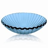 Decolav 1035 17 "舟形シンク、ガラスClam Shellデザイン、 ブルー 1035-BL 1