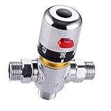 Fenteer 銅製　混合バルブ　多機能アングルバルブ　サーモスタティックミキシングバルブ　全2スタイル - B