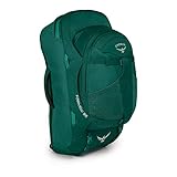 Osprey Fairview 55ウィメンズトラベルパック（13Lデタッチャブルデイパック付き） - Rainforest Green（WS/WM）