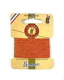シノワ Fil Au Chinois 手縫い用麻糸（リネン）size632(0.51mm) 10m card 色番420-Pumpkin