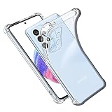 FOR Galaxy A53 5G SC-53C SCG15 用の保護ケース FOR Galaxy A53 5G SC-53C SCG15 用のTPU素材製 スマホケース 透明 スリム ソフト薄型 耐衝撃 FOR Galaxy A53 5G SC-53C SCG15 用のカバー 全透明 四角を厚くする 指紋防止 PCduoduo