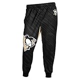 Chicago BlackhawksメンズNHLポリエステルジョガーパンツ L ブラック