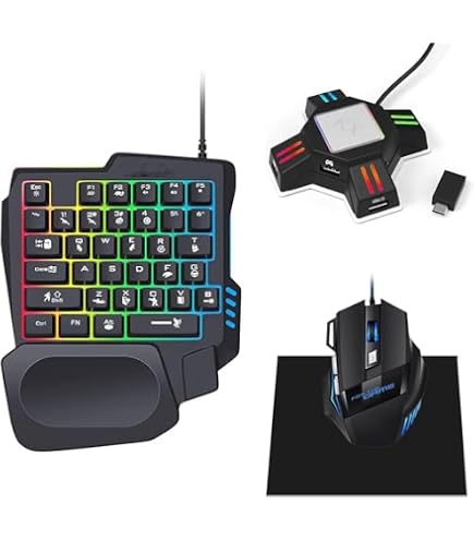 Amazon.co.jp: 片手キーボード マウス コンバーター セットこんばーた