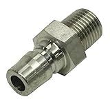 ステンレス製　1/4　ワンタッチカプラ　プラグ(オス)　Rc1/4(メスネジ)取付用