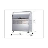 ダイケン クリーンストッカー　CKM-TN90型　（21クロムステンレスタイプ）　【ゴミ袋（45L）集積目安　12袋、世帯数目安　6世帯】　【ゴミ収集庫】 シルバー