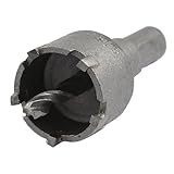 uxcell ホールソー　トライアングルシャンク　金属　炭化物　グレー　25mm の切断直径　68mm長い