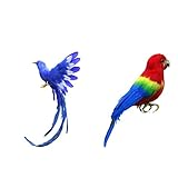 Baosity 非常　現実的　人工フェザー　森林　鳥　家　装飾　撮影　小道具　全7色　　　　 - コンボ2