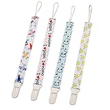 comidox 4pcs Baby KidsチェーンクリップホルダーBoy GirlダミーおしゃぶりSootherニップルLeashストラップ MZ374