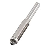 SODIAL(R) デュアルブレード1/4 x 3/8ストレートフラッシュトリムルーターカッタービットベアリング