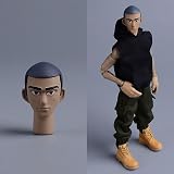 LOUGIDBVAZ 男性 女性 服 、 サイズ 1/12スケール 1/12スケールフ 頭部 頭部彫刻(素体は含まりません) (ブラック-D)