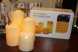 セットの4インドア/アウトドアFlameless LEDピラーキャンドルwith 4 & 8時間タイマー