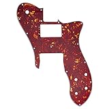 Musiclily Pro 16穴 テレキャスターピックガード ワイドレンジハムバッカー Fender American/Mexican 72 Tele Customエレキギター用、茶べっ甲4P