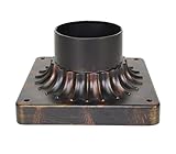 Trans Globe Lighting 100 ROB 5-1/2-Inch Outdoor Square Pier Base, Rubbed Oil Bronze [並行輸入品]