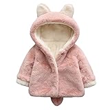 cm-trading ベビー 可愛い コート キッズ アウター ジャケット フード付き 新生児 服 子供服 厚手 ふわふわ 暖かい アウターウェア ソフトコート ウサギ 耳 防寒 女の子 男の子