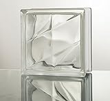 ガラスブロック ◆◆◆デザイン豊富22種類◆◆◆（クリアシリーズ） 190mm角×80mm厚 (1個（サンプル）, Double Star)