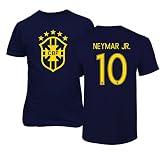 TCAMPブラジル2018 National Soccer # 10 NEYMAR JR。World ChampionshipメンズTシャツ Youth X-Large