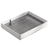 YUCHONG 犬トイレ しつけ用 ステップトレー 大型犬対応 お掃除簡単 メッシュ付 58*46cm