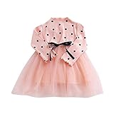 (プタス)Putars ベビー服 子供服 女の子 ワンピース ドレス 長袖 水玉柄 薄絹 可愛い オシャレ 通園 発表会 旅行 記念日 プレゼント 6ヶ月-3歳