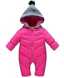 ベビー ジャンプスーツ 女の子 カバーオール 秋冬 着ぐるみ 外出服 中綿 厚手 防寒 出産祝い ローズ 100
