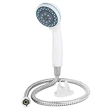uxcell シャワーヘッド　フレキシブルホース　ステンレススチール　プラスチックのホルダー　浴室用　80cmのロング