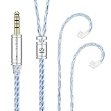 Yinyoo 2pin QDC イヤモニ アップグレードケーブル 4.4mm プラグ KBEAR KBX4904 99.99%純度 純銀4芯 ヘッドフォン 交換用ケーブル 5極 バランス イヤホン リケーブル hi-fiオーディオ イヤフォン ケーブル VX PRO/ST1/ST2/BA15/X7/TA2/MTE/TA/V90S/MT1 PRO/VX/BA5/X7/BAX/STM 等に対応（QDC・4.4ｍｍプラグ）