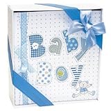 Whimsical Blue BABY BOY's First PHOTO ALBUM/Newborn Infant BOY/HOLDS 72 Photos 4" x 6"/Great BABY SH