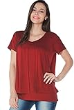 smallshowレディースマタニティ服モーダルDouble Layer分割デザイン授乳トップス授乳 US サイズ: XL カラー: パープル