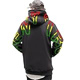 All joys ビーロマンス パーカー メンズ スウェット オーバーサイズ 裏毛 大きいサイズ デカロゴ バックプリント (ブラック・ラスタ)