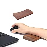 [Be&U] マウス リストレスト パームレスト アームレスト 木製 滑り止めパッド付き 手首サポート負担軽減 エルゴノミクス オフィス デスクワーク リモート 在宅