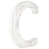 アンティーク調ホワイトアルファベット壁飾り/ Free Standingモノグラム文字" C "