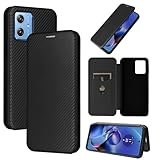 Pelanty for MOTO g64y 5G ケース 手帳型 炭素繊維調 for Motorola Moto g64 5g 携帯カバー 背面 軽量 薄型 財布型 カード収納 モトローラ モト g64/g64y 5G スマホケース マグネット ストラップ付き 耐衝撃 全面保護-ブラック