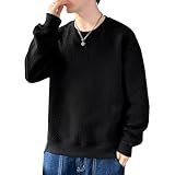 [YEOREO] トレーナー メンズ 長袖 メンズ丸襟 Tシャツ 大きいサイズ 人気 丸首プルオーバー トレーナー カジュアル 快適 ゆった