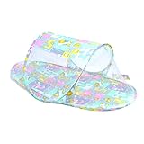 ROSENICE 折りたたみ式 ベビーベッド 蚊帳(グリーン)