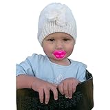 Mommy's Touch Pink Kiss Pacifier For Babies and Toddlers. funny baby lips pacifier for girls by Momm