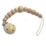 Amyster Baby Silicone Teether Wooden Pacifier Clip Binky Clip Newborn Baby Girl/Boy Soother Clip Che