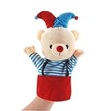 ソフビぬいぐるみかわいい動物赤ちゃん子供ハンドパペットおもちゃギフトベアブルー