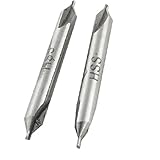 uxcell　センター ドリルビット　HSS　ミニ旋盤 ボール盤 フライス盤　シルバートーン　2個入り