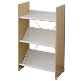 山善(YAMAZEN) マガジンラック 3段 ナチュラル CDR-10633(NA)