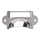 awakingdemi引き出しキャビネットフレームラベルプル、ステンレス引き出しドアラベルタグライブラリPullホームハンドルファイル名カードホルダーScre