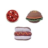 エステラOrganic Baby Rattlesギフトセット – ハンバーガー、ホット犬&ピザ