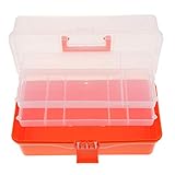 KESOTO ツールボックス 道具ボックス 工具ボックス収納力抜群 整理箱多収納 折り畳み全4色 - オレンジ