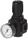 Dixon R73G-4RG Norgren Series Regulator with Gauge, 3/8 Size, 144 SCFM, 1/2 Port Size, 5-150 PSI by 