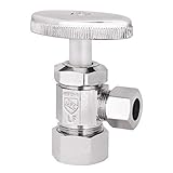 角度Stop Comp 5 / 8 " OD X 3 / 8 " OD Compクローム鉛フリー水供給ラインバルブ