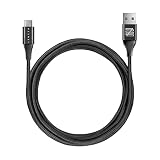 LENZZA (レンツァ) USB Type C ケーブル (2m / 2.4A / ブラック) 急速充電 充電器 DuPont社Kevlar採用 (USB-C/USB-A) iPhone 16 15