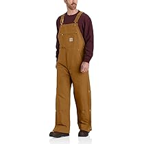 Amazon.co.jp: Carhartt Men's Loose Fit Firm Duck Insulated Bib