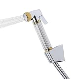 MoldiyトイレHand Held Bidet Shattafスプレーwithホースとブラケットホルダーゴールドクロム