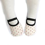 ソックス　靴下　ベビー 幼児用 赤ちゃん　キッズ 子供　滑り止め　春夏　コットン　ドット (ホワイト)