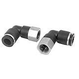 uxcell チューブフィティング 10mm チューブ 1/4BSP　オスネジ 2つの方法 クイック カプラー 継手 2個