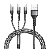 RAVIAD 3in1 充電ケーブル USB ケーブル 3A 急速充電 充電コード USB Type C ケーブル Micro USB ケーブル Phone 充電ケーブル 3台同時給電可能 Phone Android タイプC Galaxy Kindle 等全機種対応 超高耐久 - 1.2M グリーン