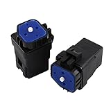 2組の4ピン防水オートリレーおよびリレーホルダ（端子付）12V 40A（ラインなし）